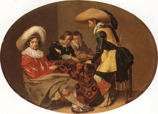 Willem Cornelisz Duyster Officers Playing Backgammon oil painting image